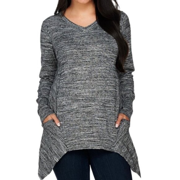 LOGO by Lori Goldstein Cashmere Blend Sweater - Picture 1 of 7